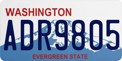 WA license plate ADR9805