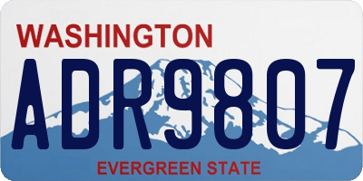 WA license plate ADR9807