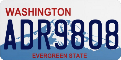 WA license plate ADR9808