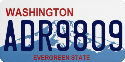 WA license plate ADR9809