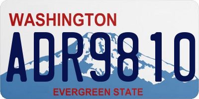 WA license plate ADR9810