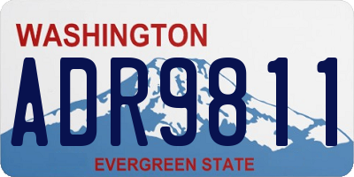 WA license plate ADR9811