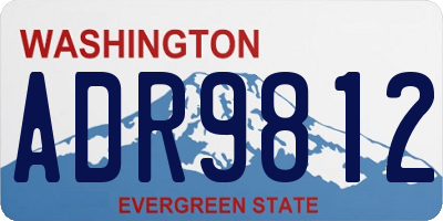 WA license plate ADR9812
