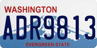 WA license plate ADR9813