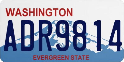 WA license plate ADR9814