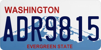 WA license plate ADR9815