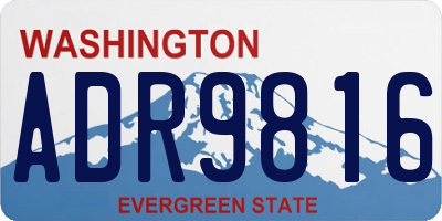 WA license plate ADR9816