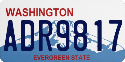 WA license plate ADR9817