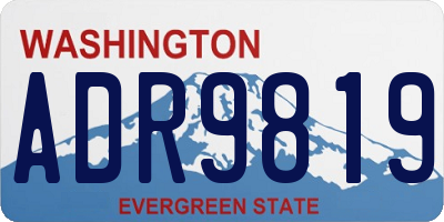 WA license plate ADR9819