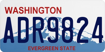 WA license plate ADR9824