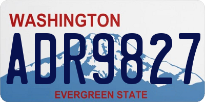 WA license plate ADR9827