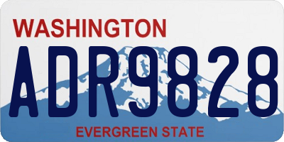 WA license plate ADR9828