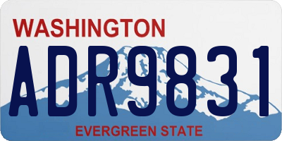 WA license plate ADR9831