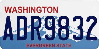 WA license plate ADR9832