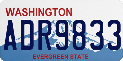 WA license plate ADR9833