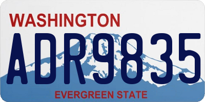 WA license plate ADR9835