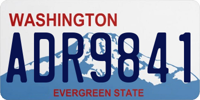 WA license plate ADR9841