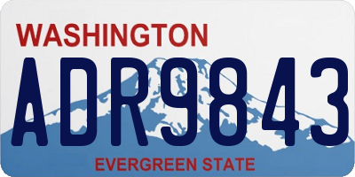 WA license plate ADR9843