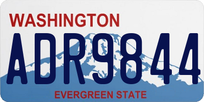 WA license plate ADR9844