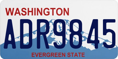 WA license plate ADR9845