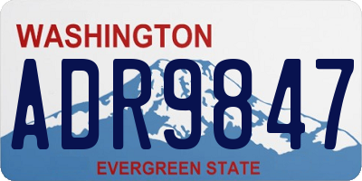 WA license plate ADR9847