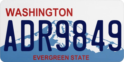 WA license plate ADR9849