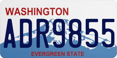 WA license plate ADR9855
