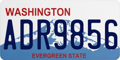WA license plate ADR9856