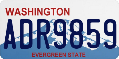 WA license plate ADR9859