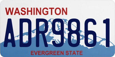 WA license plate ADR9861