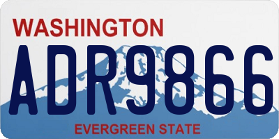 WA license plate ADR9866