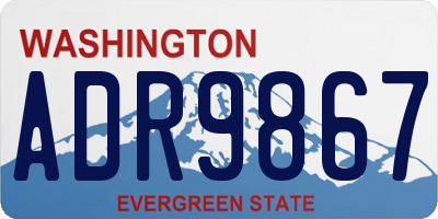 WA license plate ADR9867