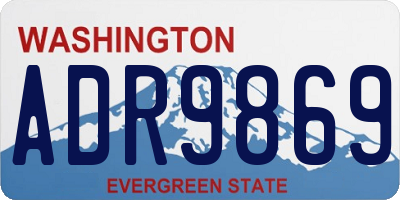 WA license plate ADR9869