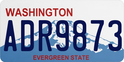 WA license plate ADR9873