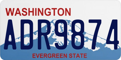 WA license plate ADR9874