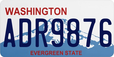 WA license plate ADR9876