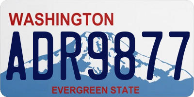 WA license plate ADR9877