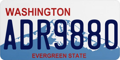 WA license plate ADR9880