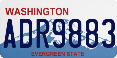 WA license plate ADR9883
