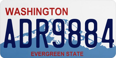 WA license plate ADR9884