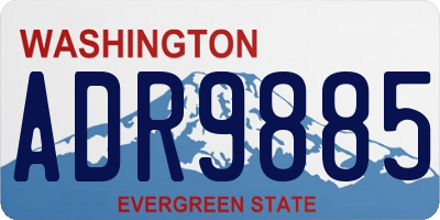 WA license plate ADR9885