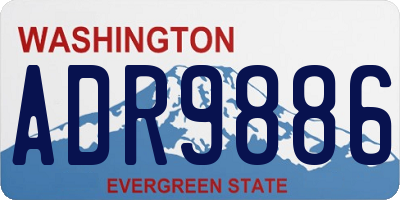 WA license plate ADR9886
