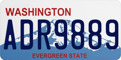 WA license plate ADR9889
