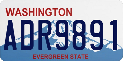 WA license plate ADR9891