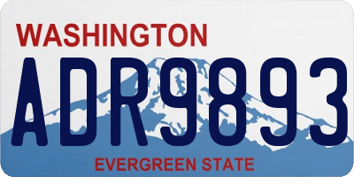 WA license plate ADR9893