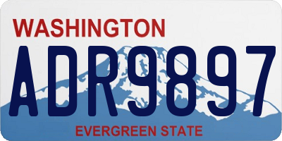 WA license plate ADR9897