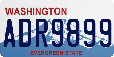WA license plate ADR9899