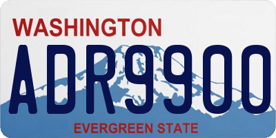 WA license plate ADR9900