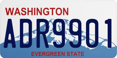 WA license plate ADR9901