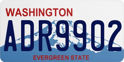 WA license plate ADR9902
